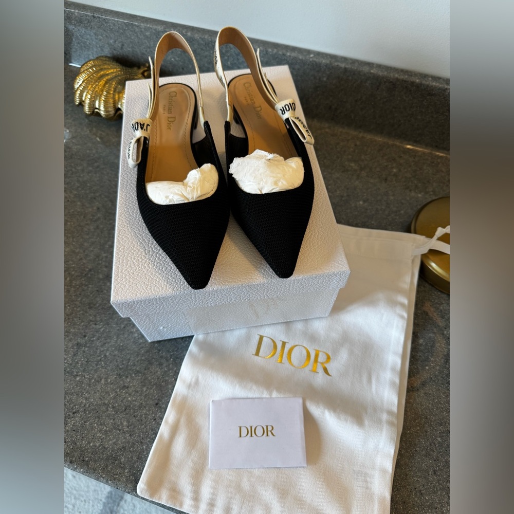 Dior Black J'Adior Slingback Shoes - Picture 2 of 12